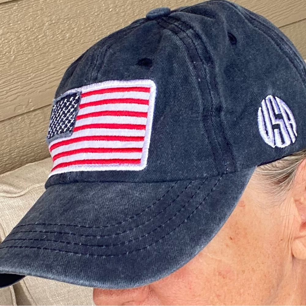 USA Flag Denim Cap unisex NWOT